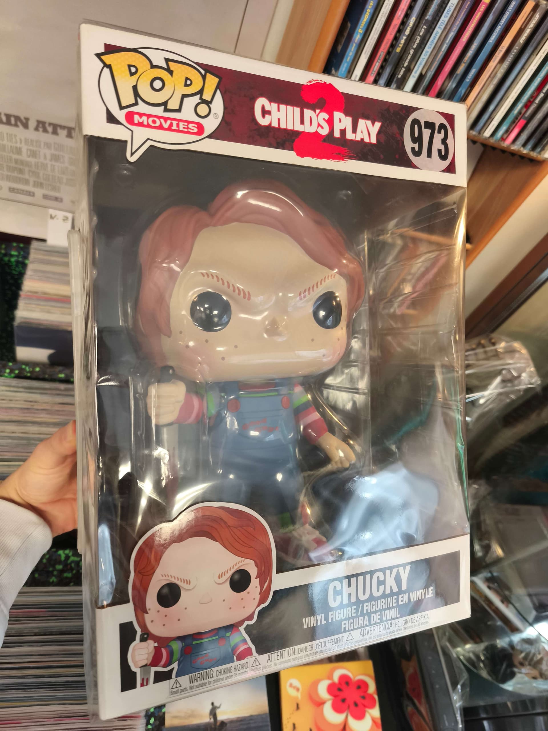 Funko Pop Chucky Child's Play 2 grand format chez Game & Disc