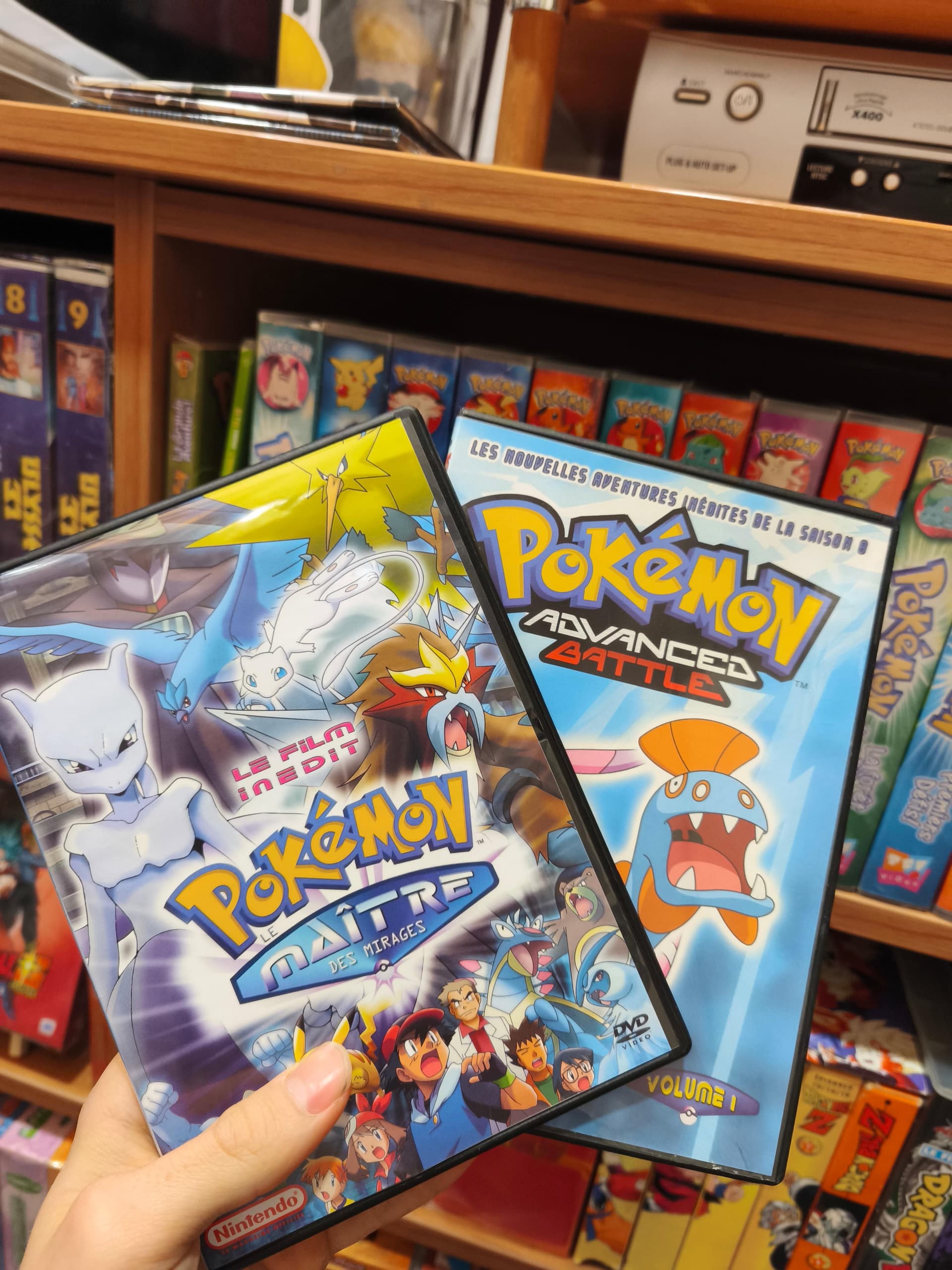 DVD Pok\u00e9mon Le Ma\u00eetre des Mirages et Advanced Battle en vente chez Game & Disc Montrichard